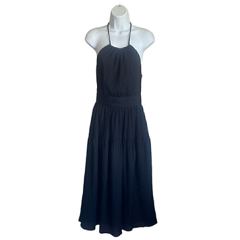 NWOT - ASTR THE LABEL Halter Neck flowy Maxi tiered Black Dress - Size XS - Picture 2 of 5